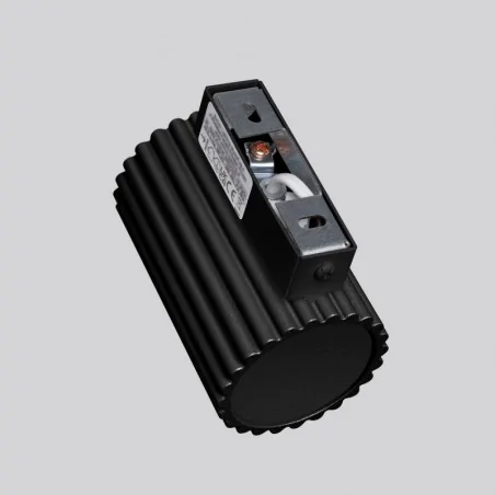 Kinkiety-do-salonu - kinkiet karbowany tuba ścienna oprawa natynkowa karbon 10 czarna sollux sl.1648 