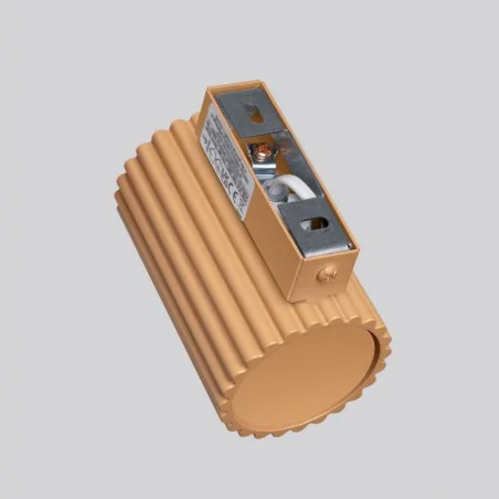 Kinkiety-do-salonu - kinkiet pojedynczy tuba karbowana złota karbon 10 sollux sl.1650 