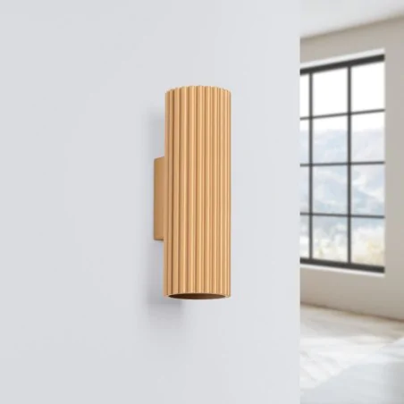 Kinkiety-do-salonu - kinkiet tuba podwójna złota karbon 20 sollux sl.1651 