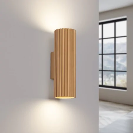 Kinkiety-do-salonu - kinkiet tuba podwójna złota karbon 20 sollux sl.1651 