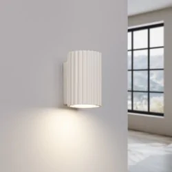 Kinkiety-do-salonu - lampa tuba na ścianę  karbon 10 beżowy sollux sl.1652 