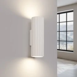 Kinkiety-do-salonu - kinkiet tuba beżowa podwójna 2xgu10 lampa ścienna karbon 20 kremowa sollux sl.1653 