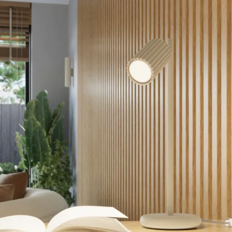 Kinkiety-do-salonu - kinkiet tuba beżowa podwójna 2xgu10 lampa ścienna karbon 20 kremowa sollux sl.1653 