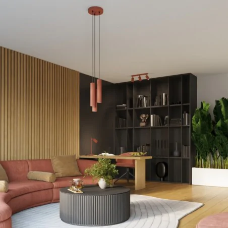 Kinkiety-do-salonu - lampa sufitowa tubka czerwona kinkiet karbowany karbon 10 ochra sollux sl.1654 