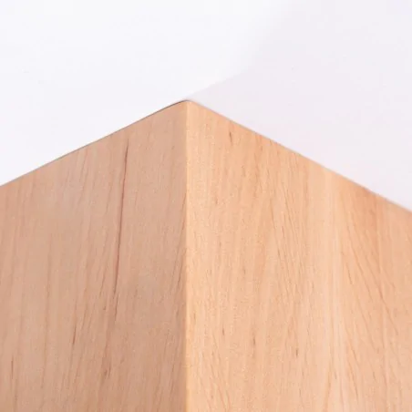 Kinkiety-do-salonu - plafon oprawa sufitowa kula skandynawska solis naturalne drewno sollux sl.1407 