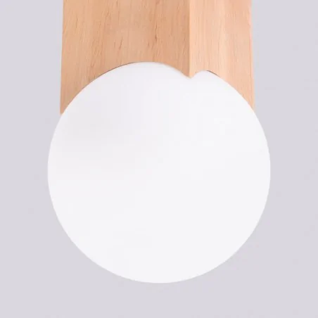 Kinkiety-do-salonu - plafon oprawa sufitowa kula skandynawska solis naturalne drewno sollux sl.1407 