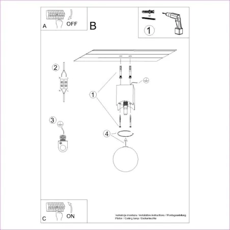 Kinkiety-do-salonu - plafon oprawa sufitowa kula skandynawska solis naturalne drewno sollux sl.1407 