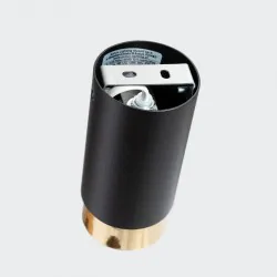 Oswietlenie-sufitowe - oprawa na sufit punktowa gu10 tuba nero 12,5 czarno złota sollux sl.1410 