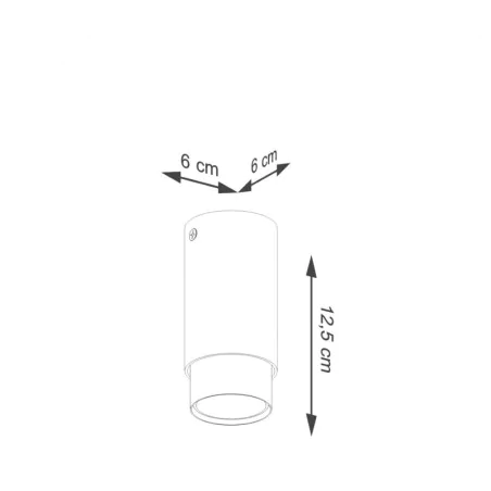 Oswietlenie-sufitowe - oprawa na sufit punktowa gu10 tuba nero 12,5 czarno złota sollux sl.1410 