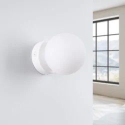Kinkiety-do-salonu - lampa ścienna kinkiet z kloszem w kształcie kuli yoli sl.1460 sollux 