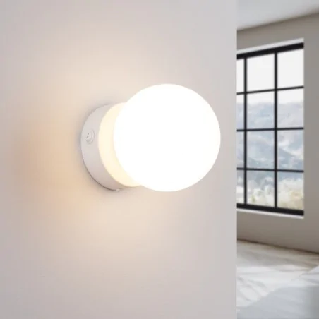 Kinkiety-do-salonu - lampa ścienna kinkiet z kloszem w kształcie kuli yoli sl.1460 sollux 