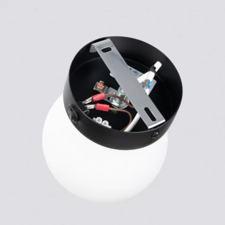 Kinkiety-do-salonu - kinkiet w kolorze czarnym lampa ścienna kula yoli sl.1461 sollux 