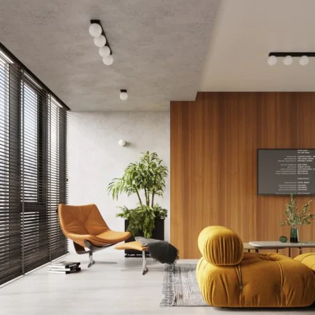 Kinkiety-do-salonu - kinkiet w kolorze czarnym lampa ścienna kula yoli sl.1461 sollux 