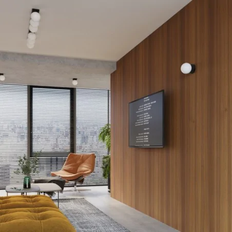 Kinkiety-do-salonu - kinkiet w kolorze czarnym lampa ścienna kula yoli sl.1461 sollux 