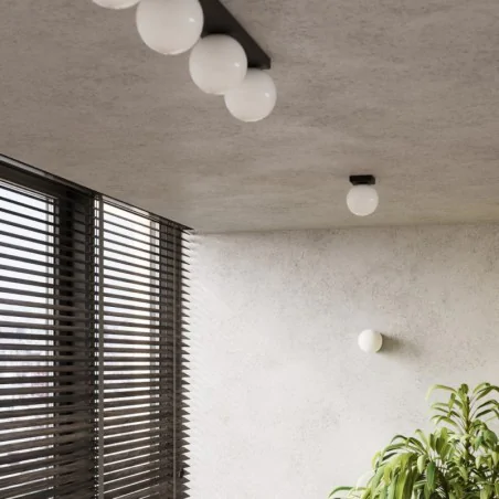 Kinkiety-do-salonu - kinkiet w kolorze czarnym lampa ścienna kula yoli sl.1461 sollux 