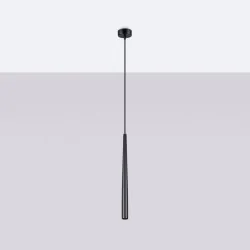 Lampy-sufitowe - lampa wisząca bliss 1 czarna sollux sl.1462 