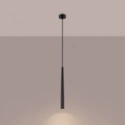 Lampy-sufitowe - lampa wisząca bliss 1 czarna sollux sl.1462 