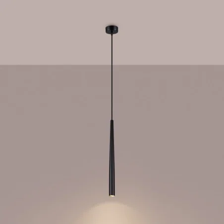 Lampy-sufitowe - lampa wisząca bliss 1 czarna sollux sl.1462 