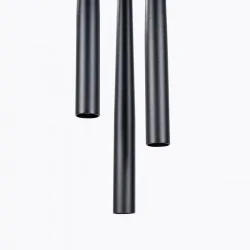 Lampy-sufitowe - lampa wisząca 3 tuby czarne g9 bliss 3p sollux sl.1463 