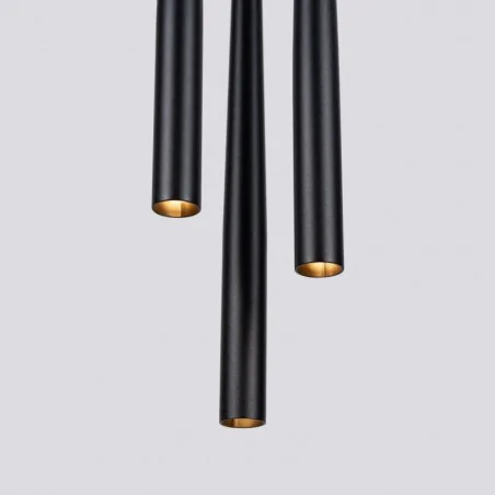 Lampy-sufitowe - lampa wisząca 3 tuby czarne g9 bliss 3p sollux sl.1463 