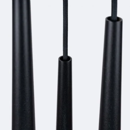 Lampy-sufitowe - lampa wisząca 3 tuby czarne g9 bliss 3p sollux sl.1463 