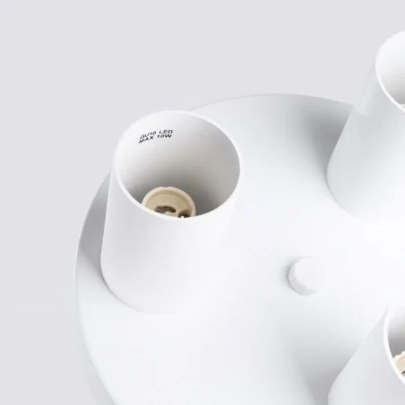 Lampy-sufitowe - plafon sufitowy potrójny biały gu10 lagos 3p sollux sl.1464 