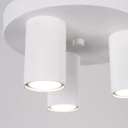Lampy-sufitowe - plafon sufitowy potrójny biały gu10 lagos 3p sollux sl.1464 