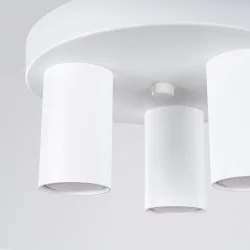 Lampy-sufitowe - plafon sufitowy potrójny biały gu10 lagos 3p sollux sl.1464 