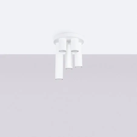 Lampy-sufitowe - lampa sufitowa biała na 5 żarówek plafon lagos sl.1465 sollux 