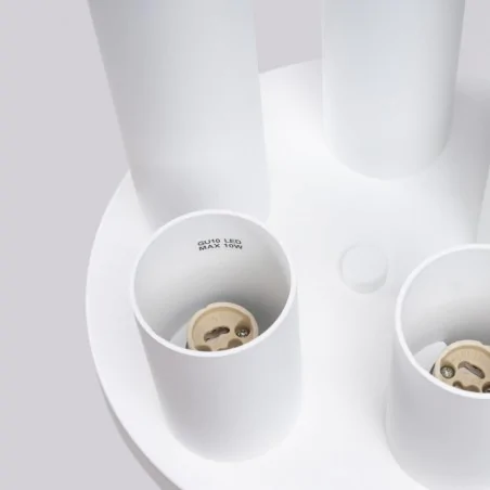 Lampy-sufitowe - lampa sufitowa biała na 5 żarówek plafon lagos sl.1465 sollux 