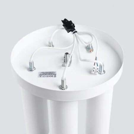 Lampy-sufitowe - lampa sufitowa biała na 5 żarówek plafon lagos sl.1465 sollux 