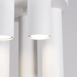 Lampy-sufitowe - lampa sufitowa biała na 5 żarówek plafon lagos sl.1465 sollux 