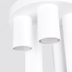 Lampy-sufitowe - lampa sufitowa biała na 5 żarówek plafon lagos sl.1465 sollux 