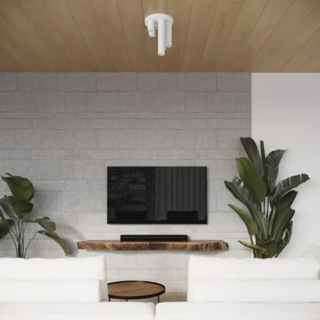 Lampy-sufitowe - lampa sufitowa biała na 5 żarówek plafon lagos sl.1465 sollux 