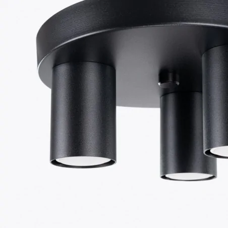 Oswietlenie-sufitowe - plafon przysufitowy 3 tuby gu10 lagos 3p czarny sollux sl.1466 