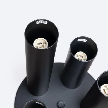 Lampy-sufitowe - plafon sufitowy 5 tub lagos 5p czarny sollux sl.1467 