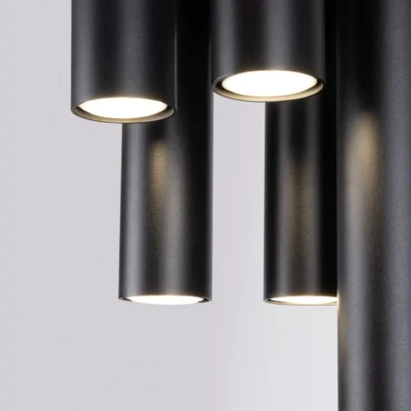 Lampy-sufitowe - plafon sufitowy 5 tub lagos 5p czarny sollux sl.1467 