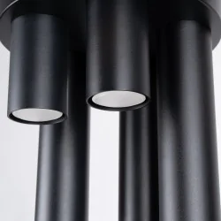 Lampy-sufitowe - plafon sufitowy 5 tub lagos 5p czarny sollux sl.1467 