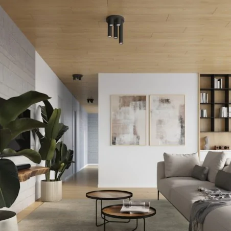 Lampy-sufitowe - plafon sufitowy 5 tub lagos 5p czarny sollux sl.1467 