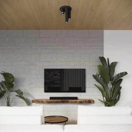 Lampy-sufitowe - plafon sufitowy 5 tub lagos 5p czarny sollux sl.1467 