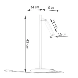 Lampki-biurkowe - lampa biurkowa pastelo biała sollux sl.1468 