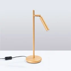 Lampki-biurkowe - lampa na biurko złota pastelo sollux sl.1470 