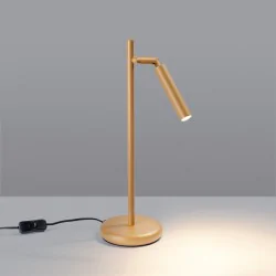 Lampki-biurkowe - lampa na biurko złota pastelo sollux sl.1470 