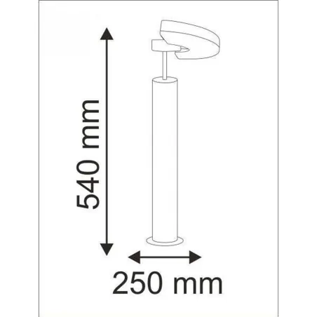 Lampy-ogrodowe-stojace - lampa ogrodowa led modena czarna sg6003b-54 średnia stojąca stal polux 