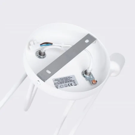 Lampy-sufitowe - żyrandol na 2 żarówki węzeł lampa sufitowa biała słupeł loop 2 sollux sl.1471 