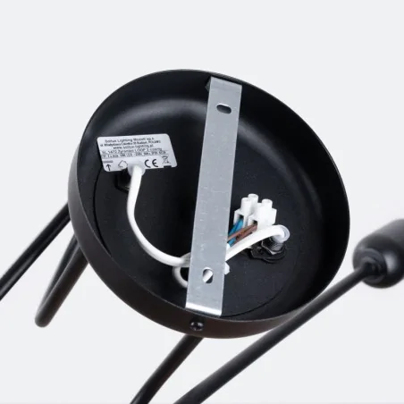 Lampy-sufitowe - żyrandol loop 2xe27 czarny lampa sufitowa supełki sollux sl.1472 