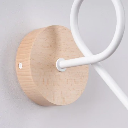 Kinkiety-do-salonu - kinkiet słupełek biało-drewniany boho lampa ścienna naturalna ember sollux sl.1473 