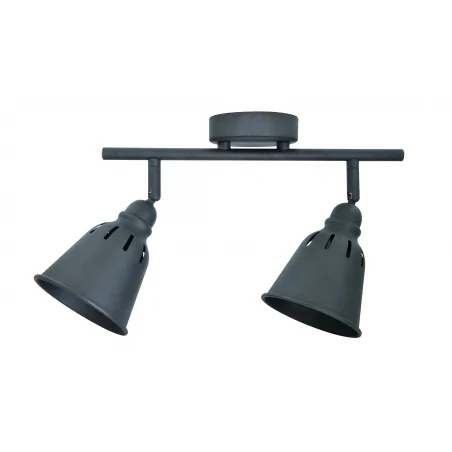 Lampy-sufitowe - oświetlenie typu reflektor spot podwójny czarny fiona 2xe14 polux 