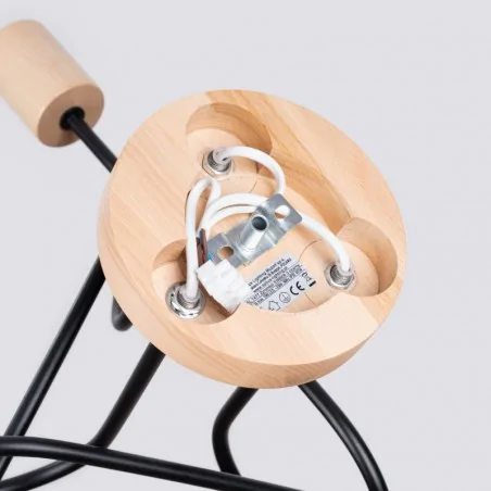 Oswietlenie-sufitowe - żyrandol zawinięte ramiona słupeł lampa sufitowa zawijana ember 3 czarny sollux sl.1477 