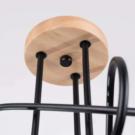 Oswietlenie-sufitowe - żyrandol zawinięte ramiona słupeł lampa sufitowa zawijana ember 3 czarny sollux sl.1477 